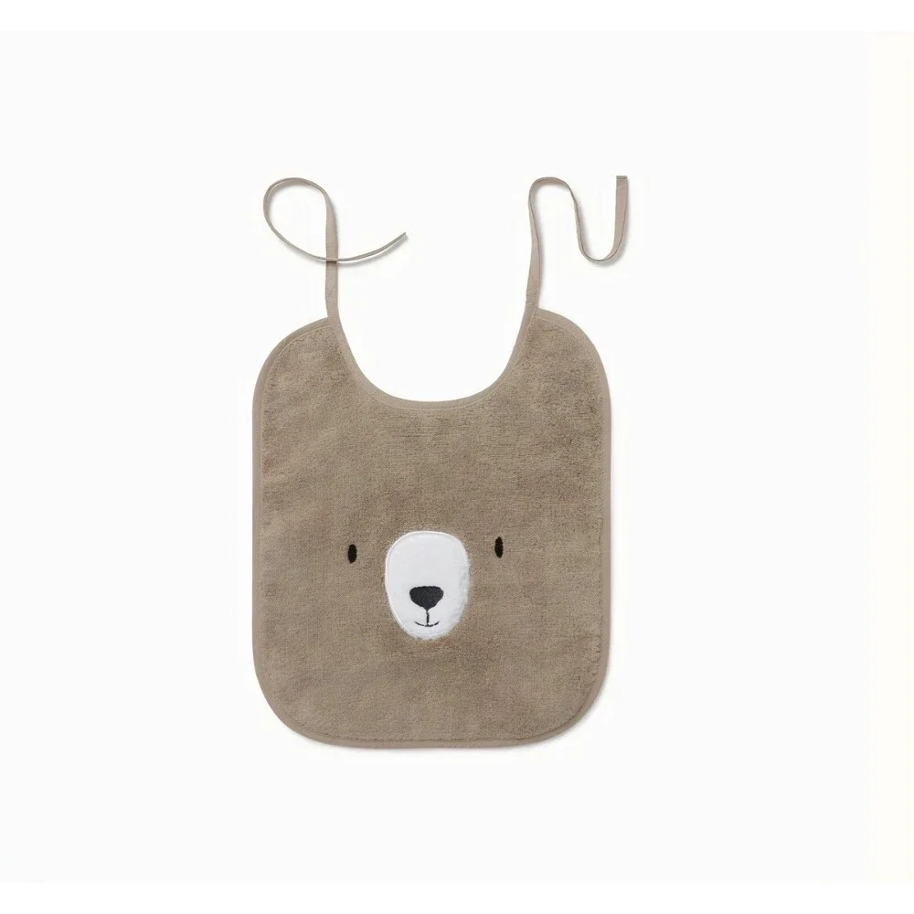 Baby mori organic cotton animal tie bibs